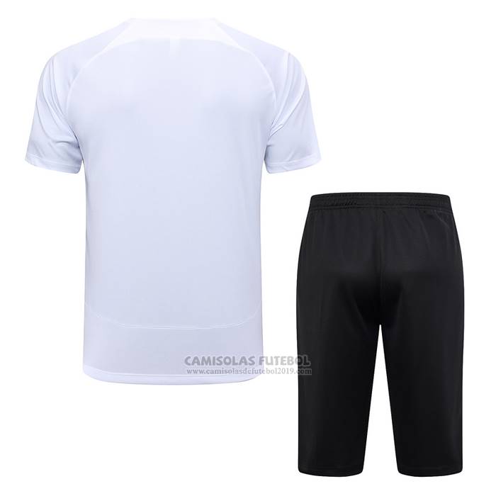 Fato de Treino Corinthians Manga Curta 2023-2024 Branco - Calcas Curta